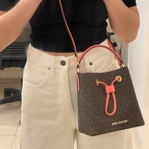 Michael Kors Bucket Bag- Monogram and Pink
